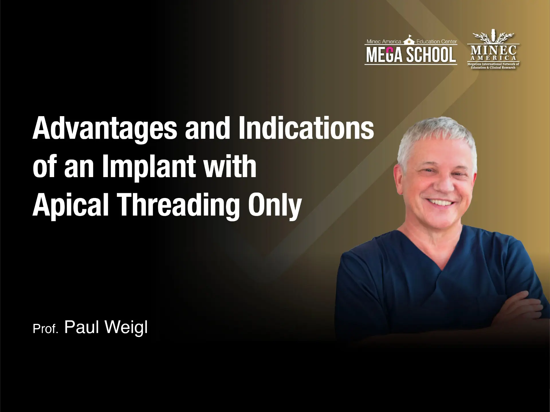 Advantages and Indications  of an Implant with  Apical Threading Only - TX